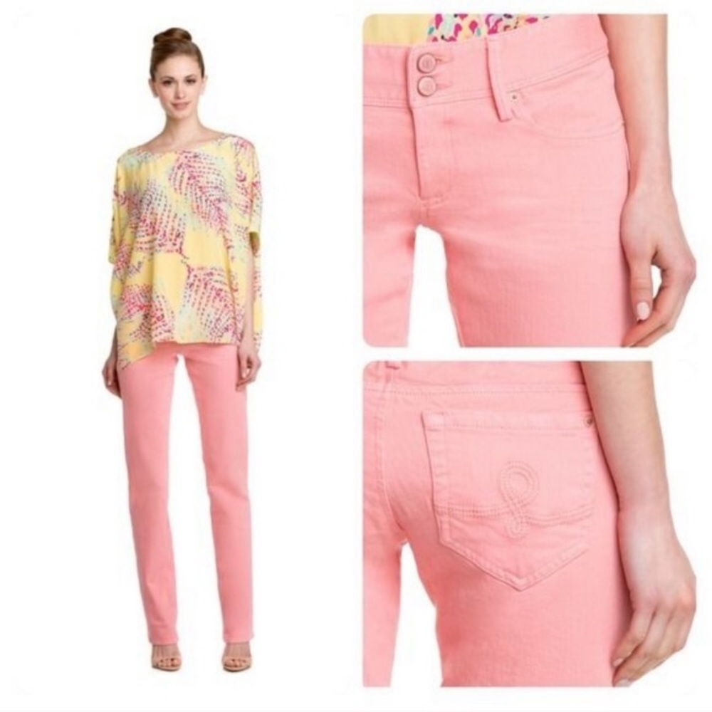 Lily Pulitzer worth straight Jean in peach